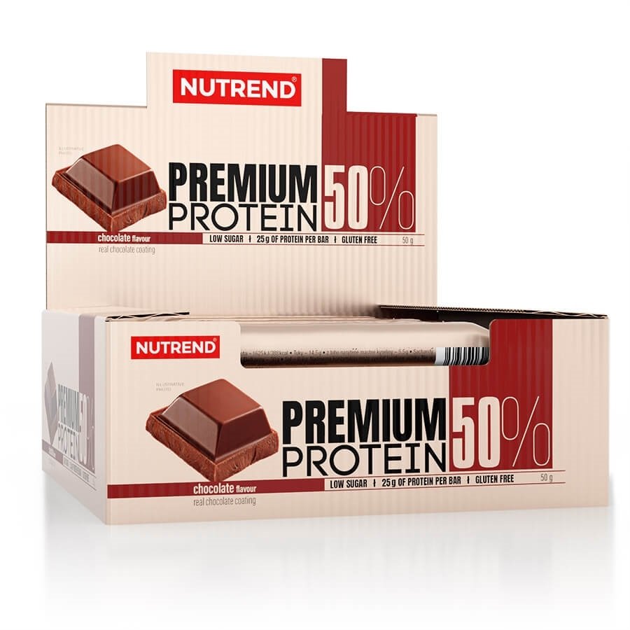 premium-protein-bar-chocolate-2019-display NUTREND PREMIUM PROTEIN 50% BAR