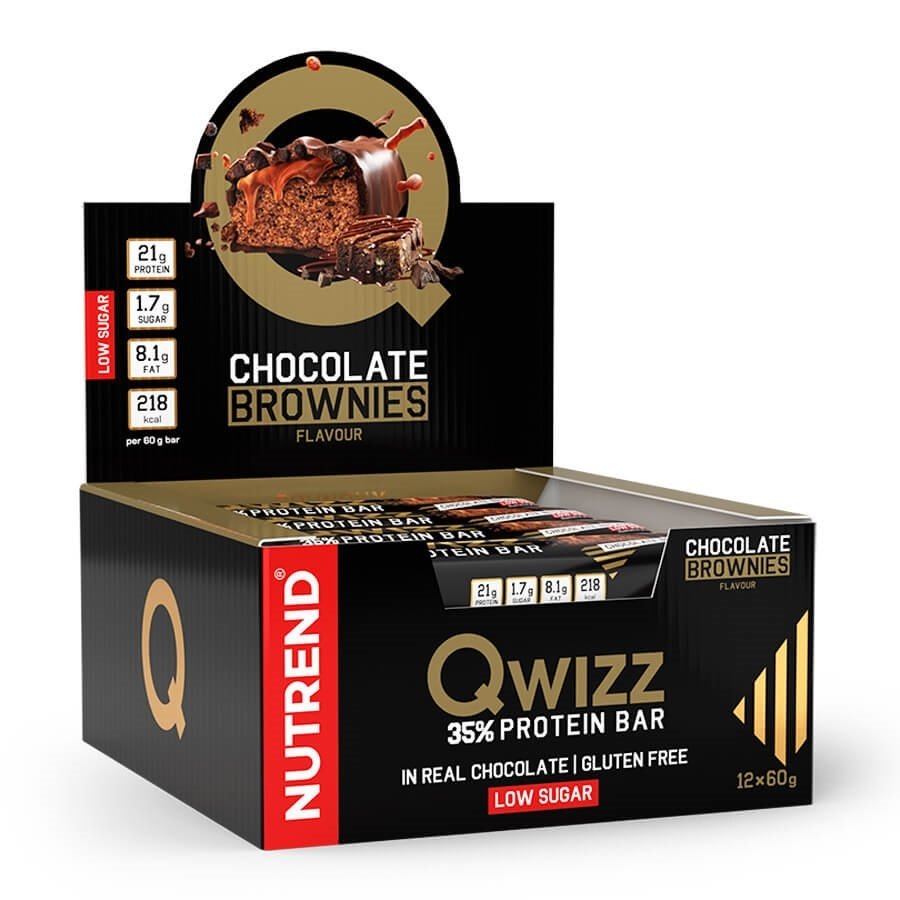 qwizz-protein-bar-2021-chocolate-brownies-box NUTREND QWIZZ 35% PROTEIN BAR