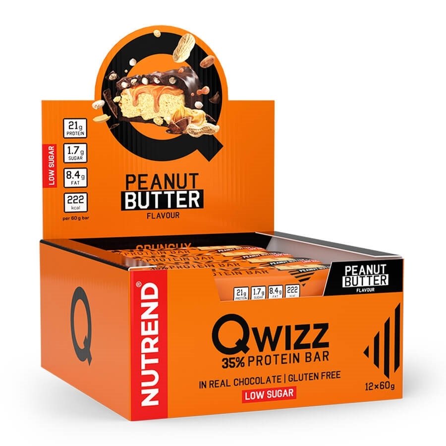 qwizz-protein-bar-2021-peanut-butter-box NUTREND QWIZZ 35% PROTEIN BAR