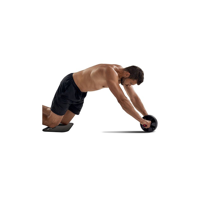 ab-wheel-black-abdominal-muscle-training-wheel (2) MP SPORT AB ROLLER (RATUKAS PILVO PRESUI + KILIMĖLIS KELIAMS)