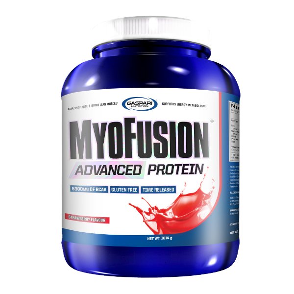 GaspariEU_600x600_MyoFusion_1814_strawberry GASPARI NUTRITION MYOFUSION ADVANCED PROTEIN