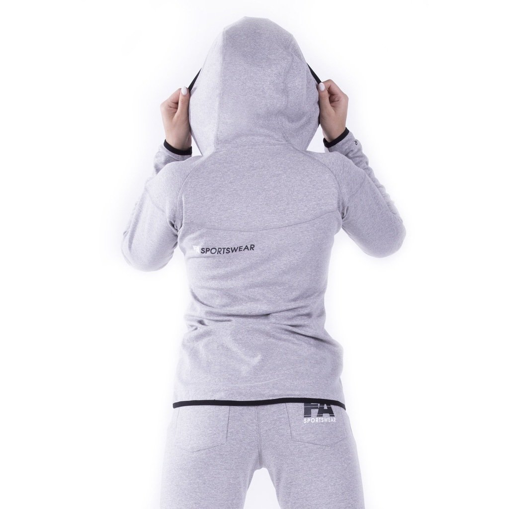 FA HOODIE JACKET GREY/NEON FLASH (DŽEMPERIS)