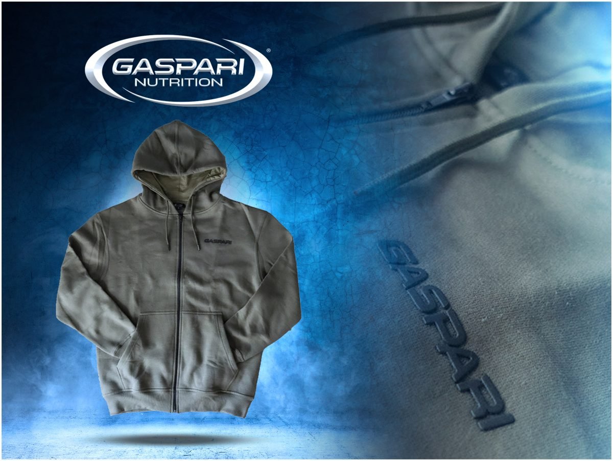 allegro_1920x1440_gaspari_hoodie_zipper_khaki_2 GASPARI NUTRITION ATHLETIC SLIM-FIT ZIPPER HOODIE KHAKI (DŽEMPERIS)