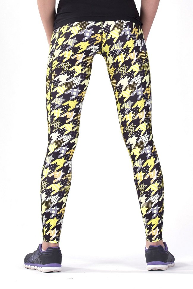 FA LEGGINS PEPITO YELLOW (TAMPRĖS)