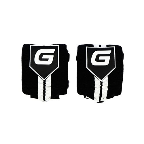 GASPARI NUTRITION WRIST WRAPS RUBBER LOGO (RIEŠŲ APSAUGOS)