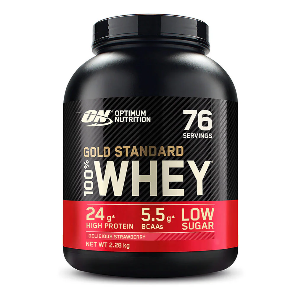 Braškė 2,28 OPTIMUM NUTRITION GOLD STANDARD 100% WHEY