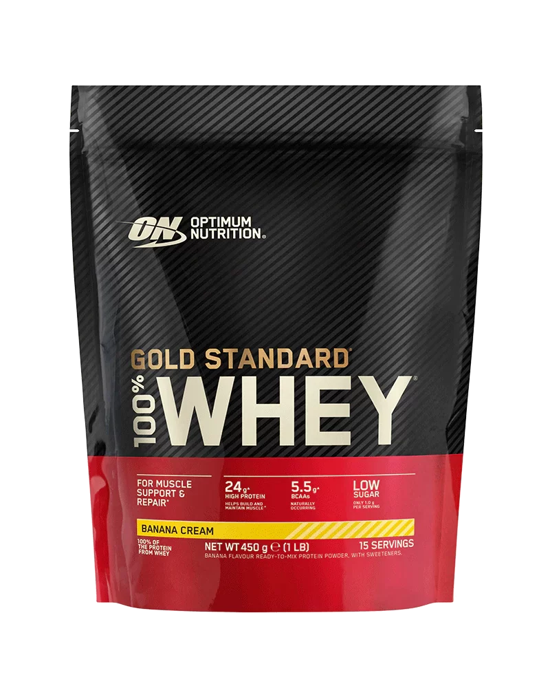 bananų 450 g OPTIMUM NUTRITION GOLD STANDARD 100% WHEY