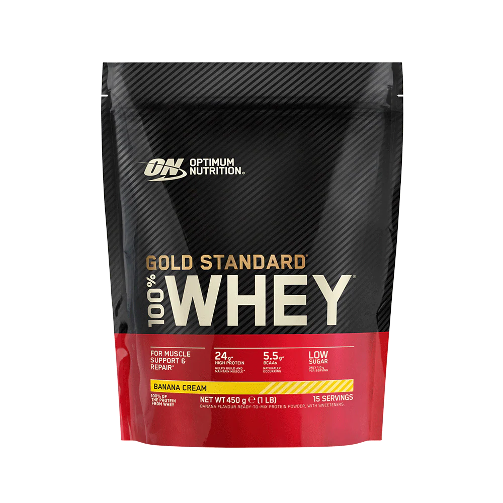 bananų 450 g OPTIMUM NUTRITION GOLD STANDARD 100% WHEY