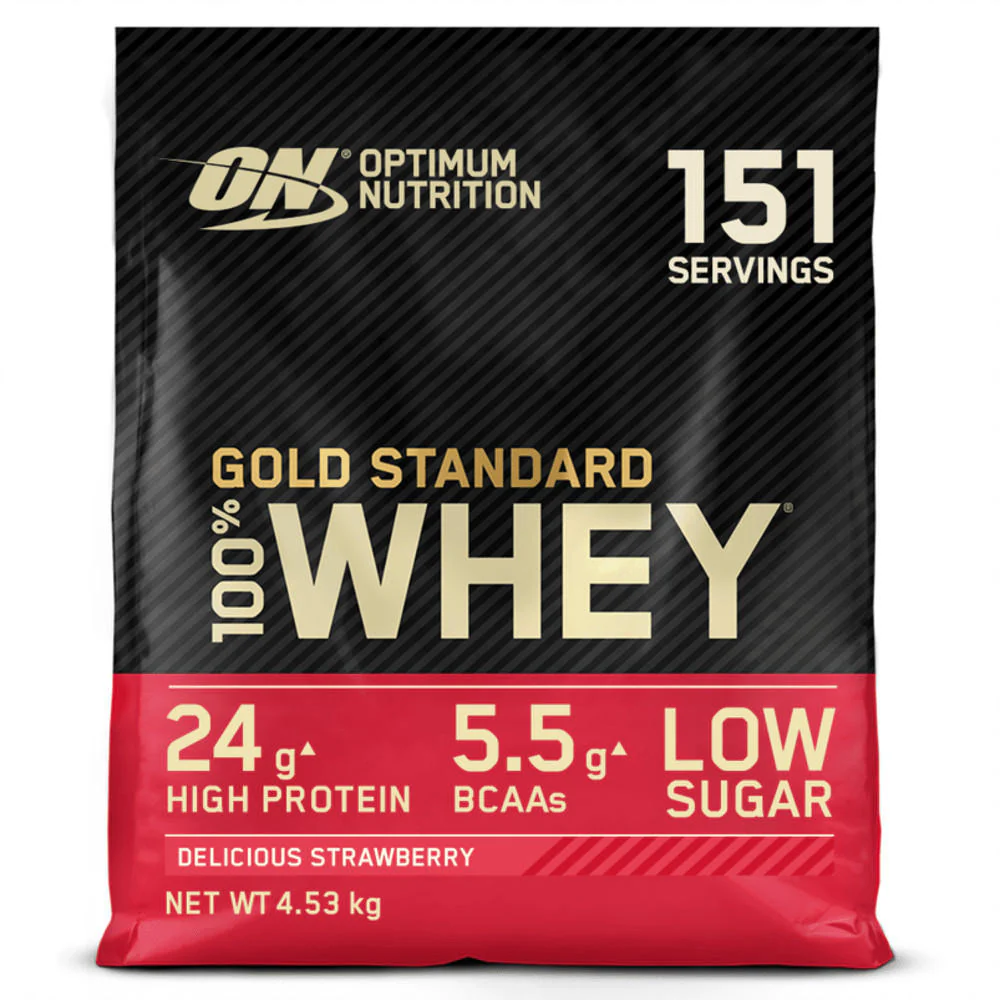 braškių 4,5 kg OPTIMUM NUTRITION GOLD STANDARD 100% WHEY