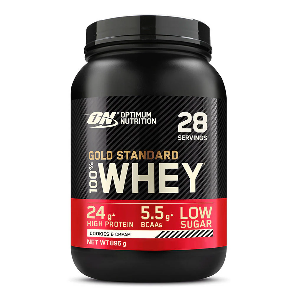 sausainių 900 g OPTIMUM NUTRITION GOLD STANDARD 100% WHEY