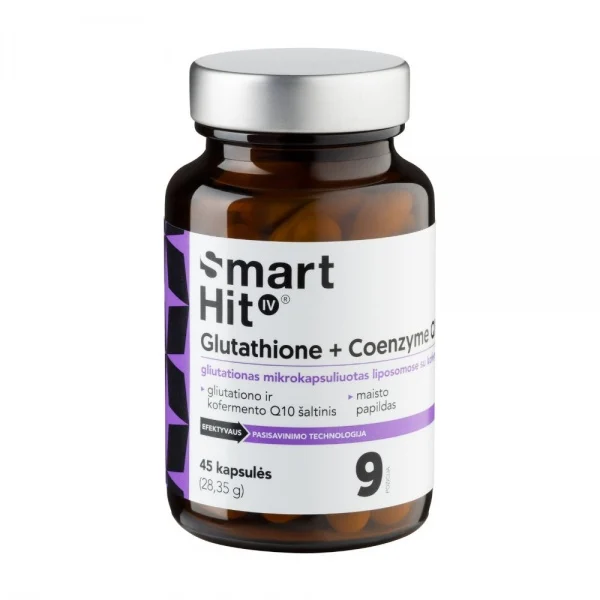 smarthit-maisto-papildas-glutathione-coenzyme-q10-45-kaps-0 SMARTHIT IV GLUTATHIONE + COENZYME Q10